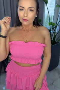 Komplet letni czerwony top ze spódniczką (Kopia) – Komplety – czerwony