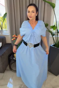 Sukienka długa, niebieska, maxi.
